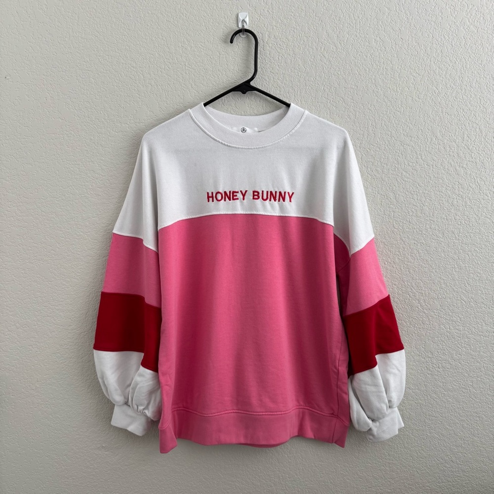 Honey Bunny Pink Colorblock Sweatshirt